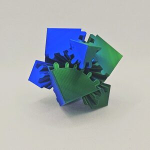 Square Gear Cube - rotating fidget