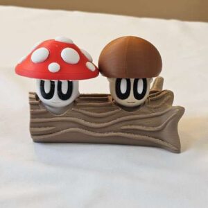 Blob Mushroom - Pair on a Log