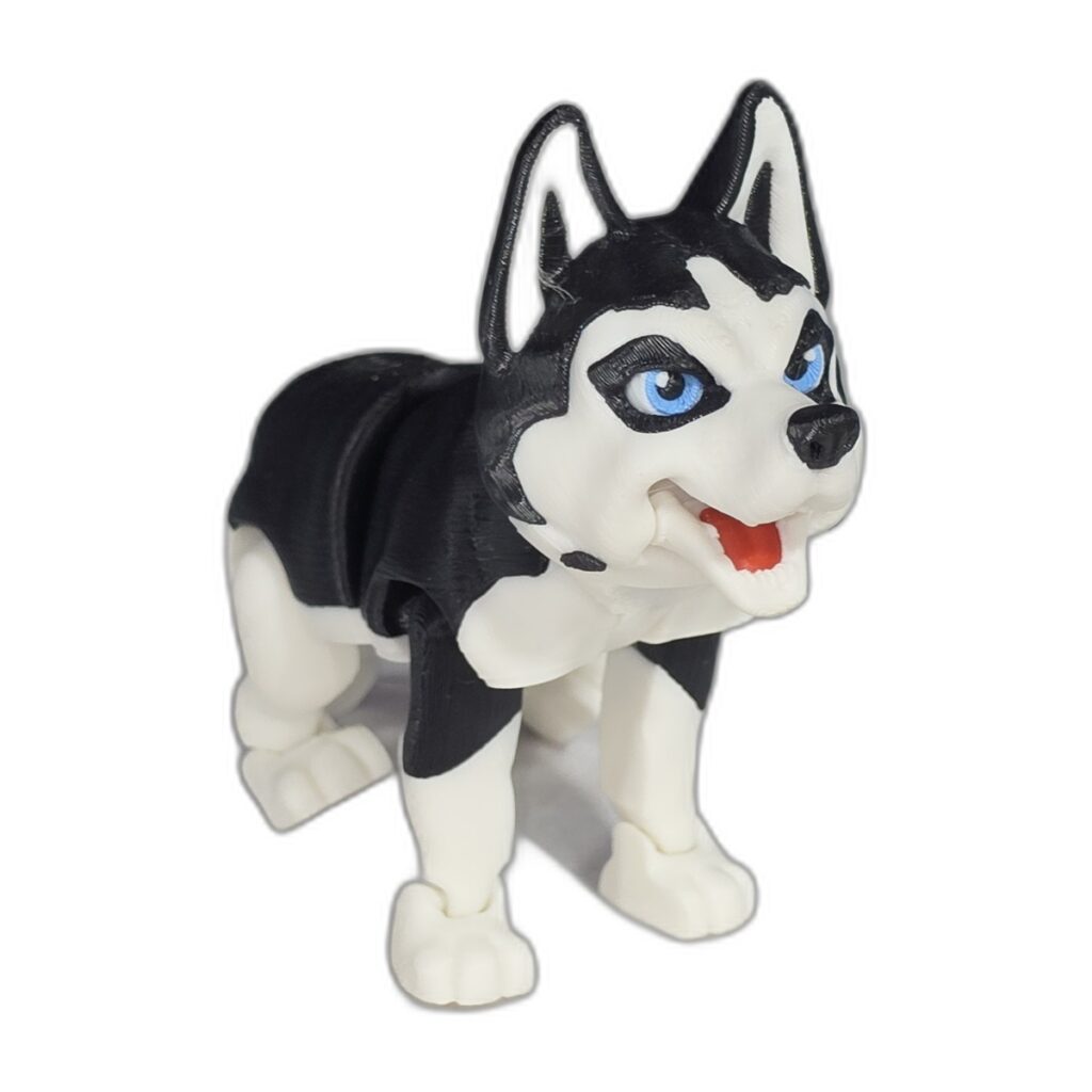 Mini - Husky 3D Printed Fidget Angle 1