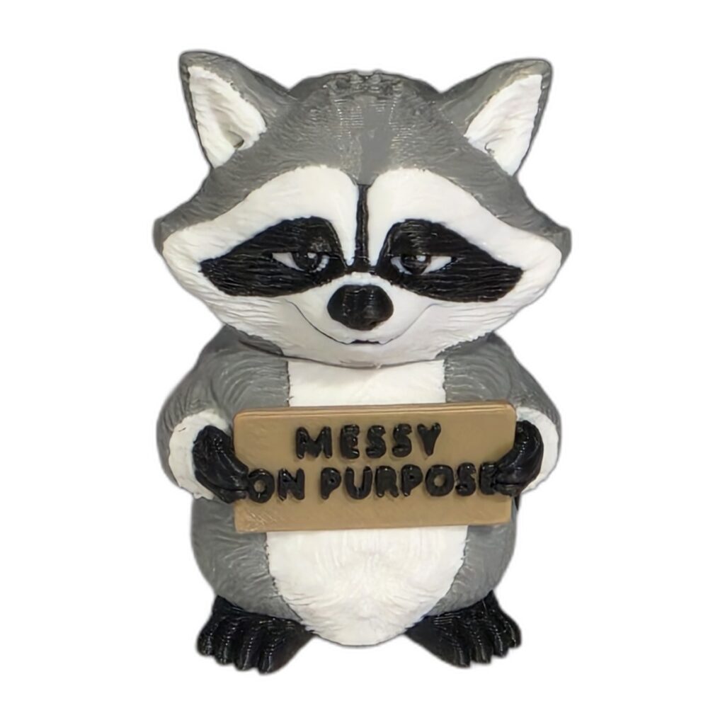 Mini - Raccoon Messy Pocket-Sized Fidget Toy for ADHD and Focus