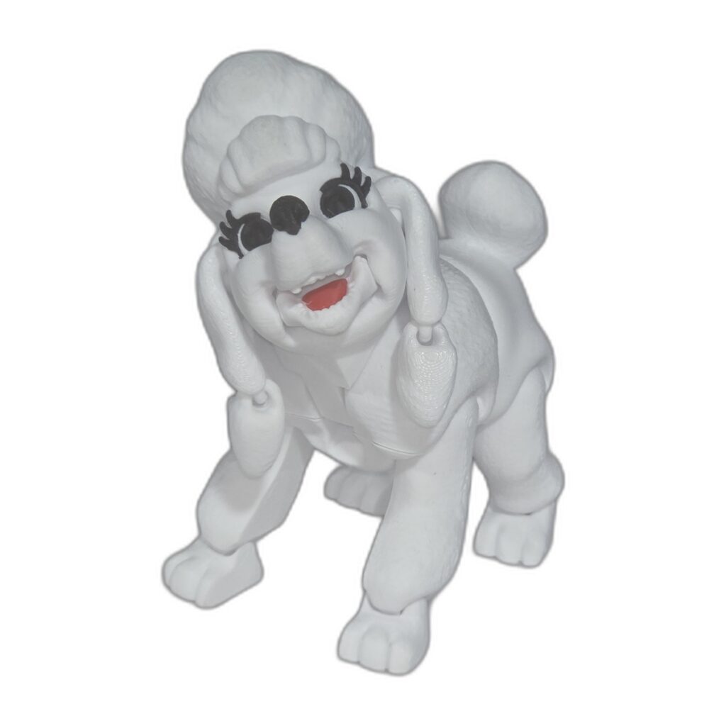 Mini - Poodle 3D Printed Fidget Angle 1