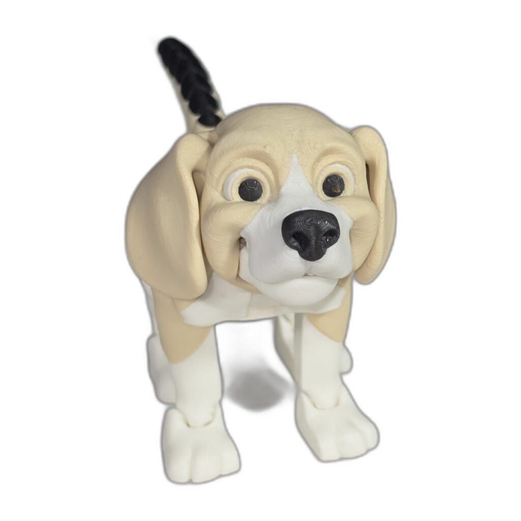 Mini - Golden Retriever 3D Printed Fidget Angle 1