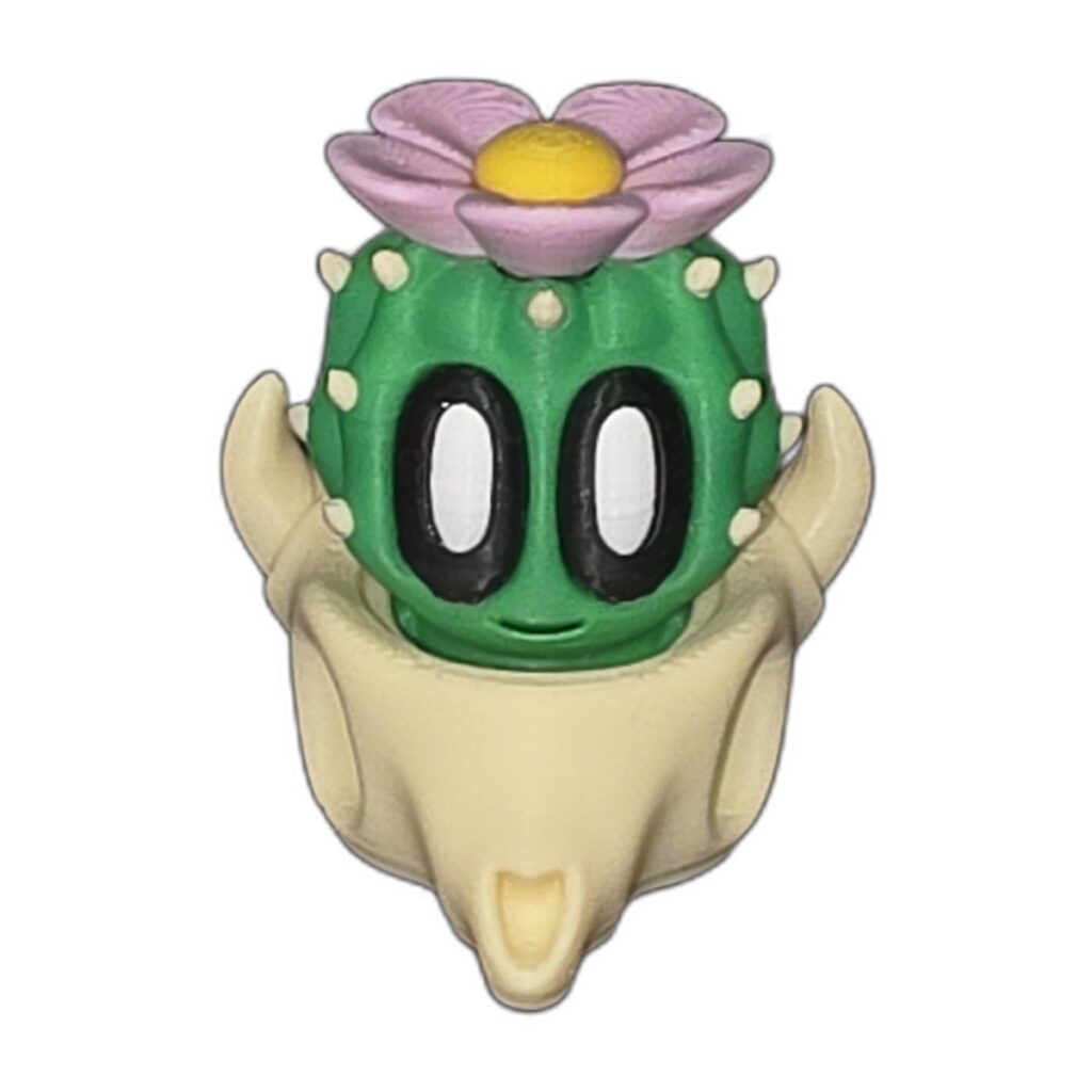 Blooming Flower Cactus Skull Planter