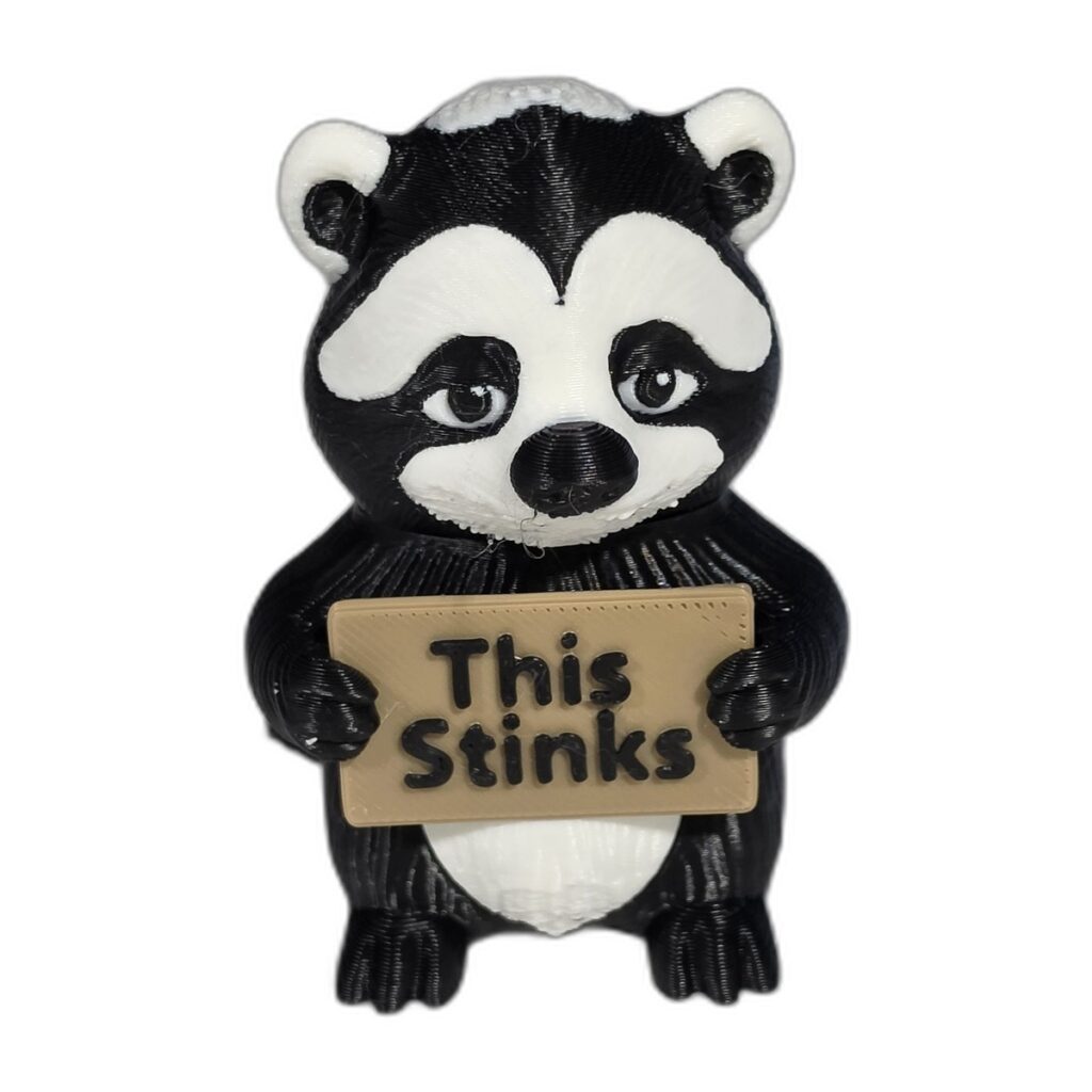 Mini - Skunk This Stinks 3D Printed Fidget Angle 1