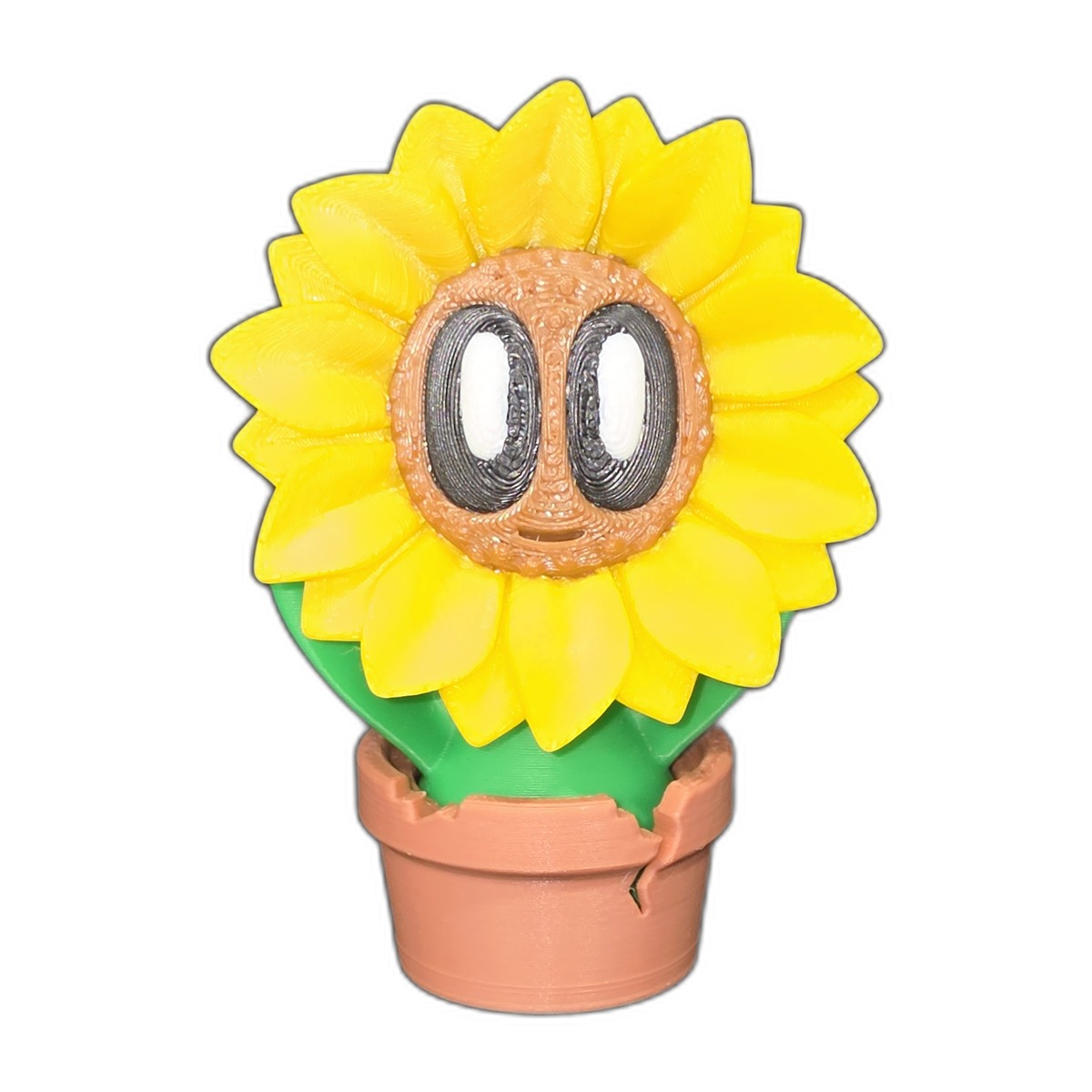 Animated Sunflower Desk Planter Pot