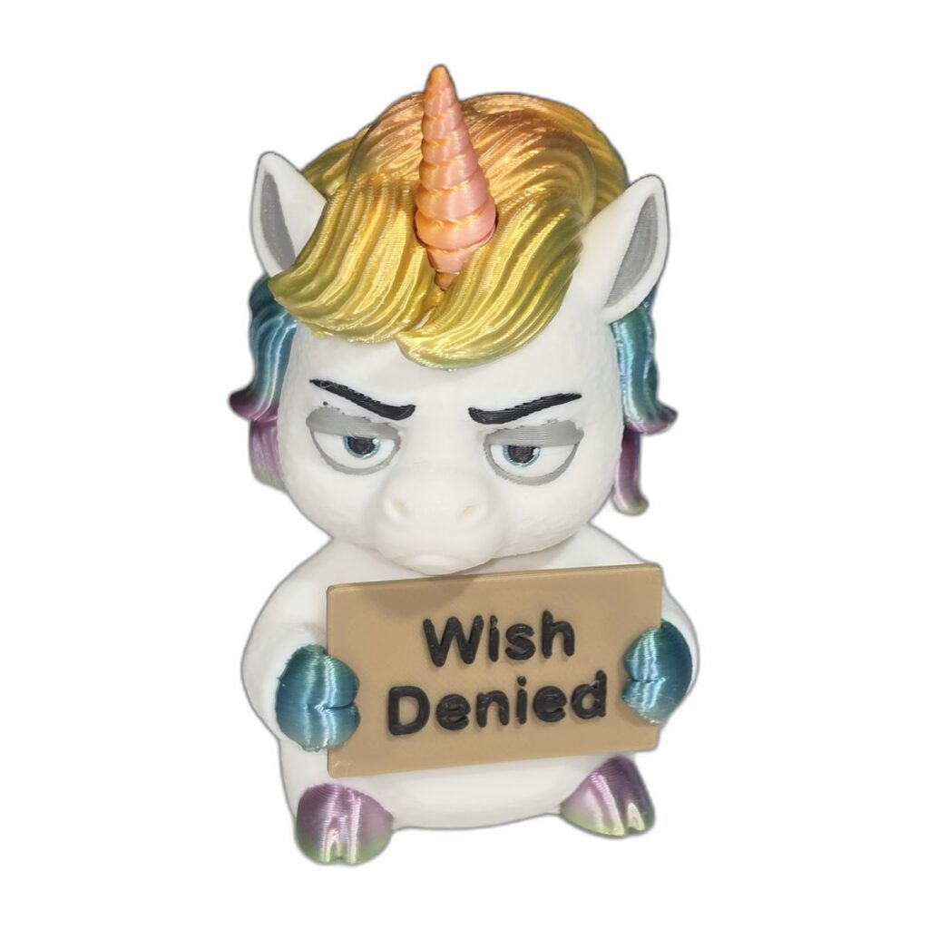 Mini - Unicorn Wish Denied Pocket-Sized Fidget Toy for ADHD and Focus