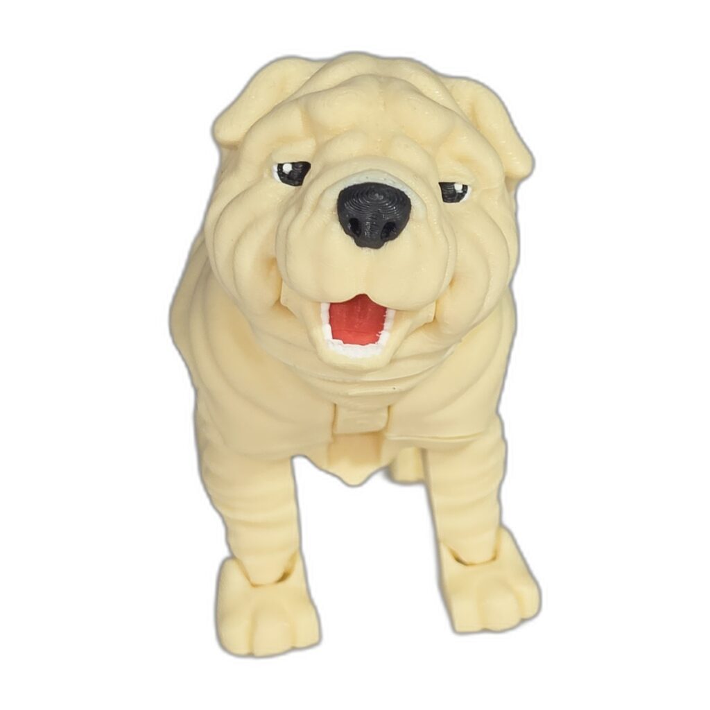 Mini - Shar Pei 3D Printed Fidget Angle 1