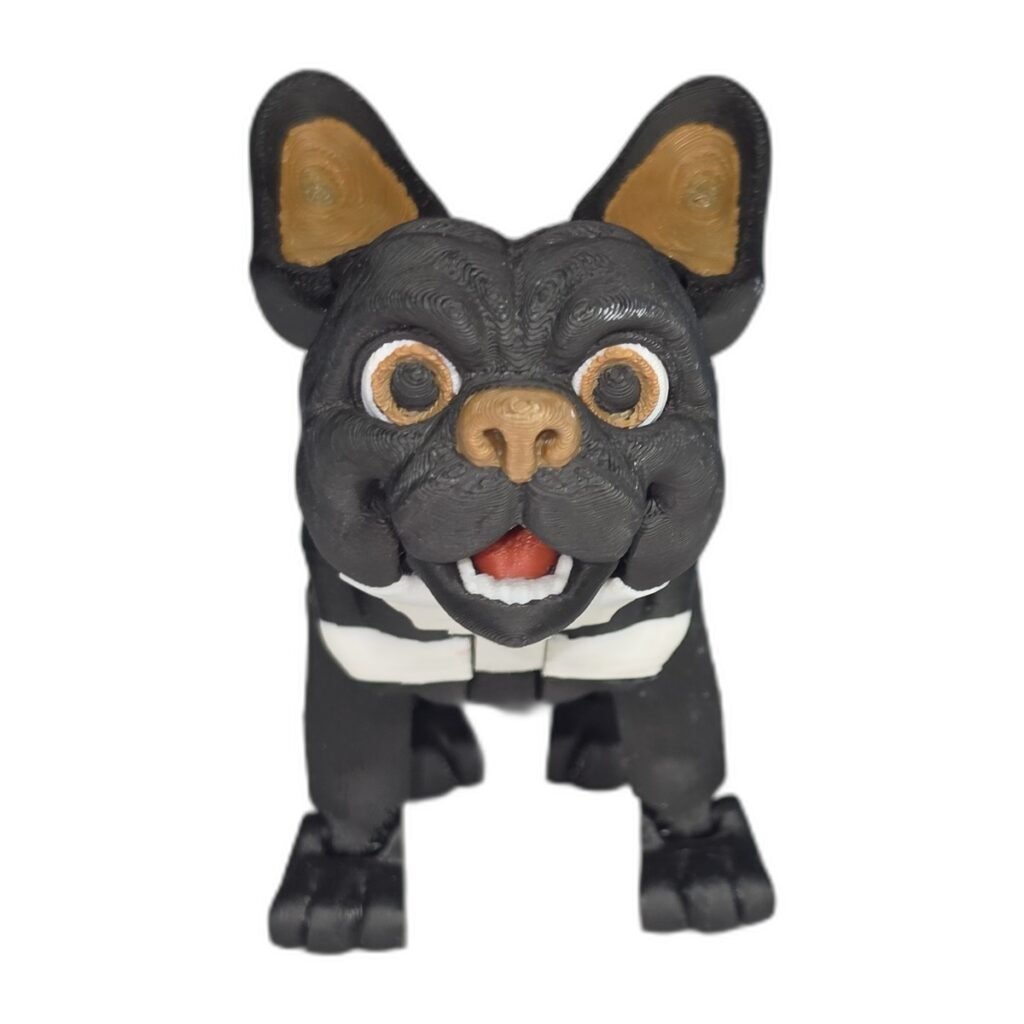 Mini - French Bulldog 3D Printed Fidget Angle 1