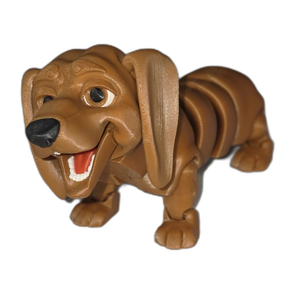 Mini - Dachshund 3D Printed Fidget Angle 1
