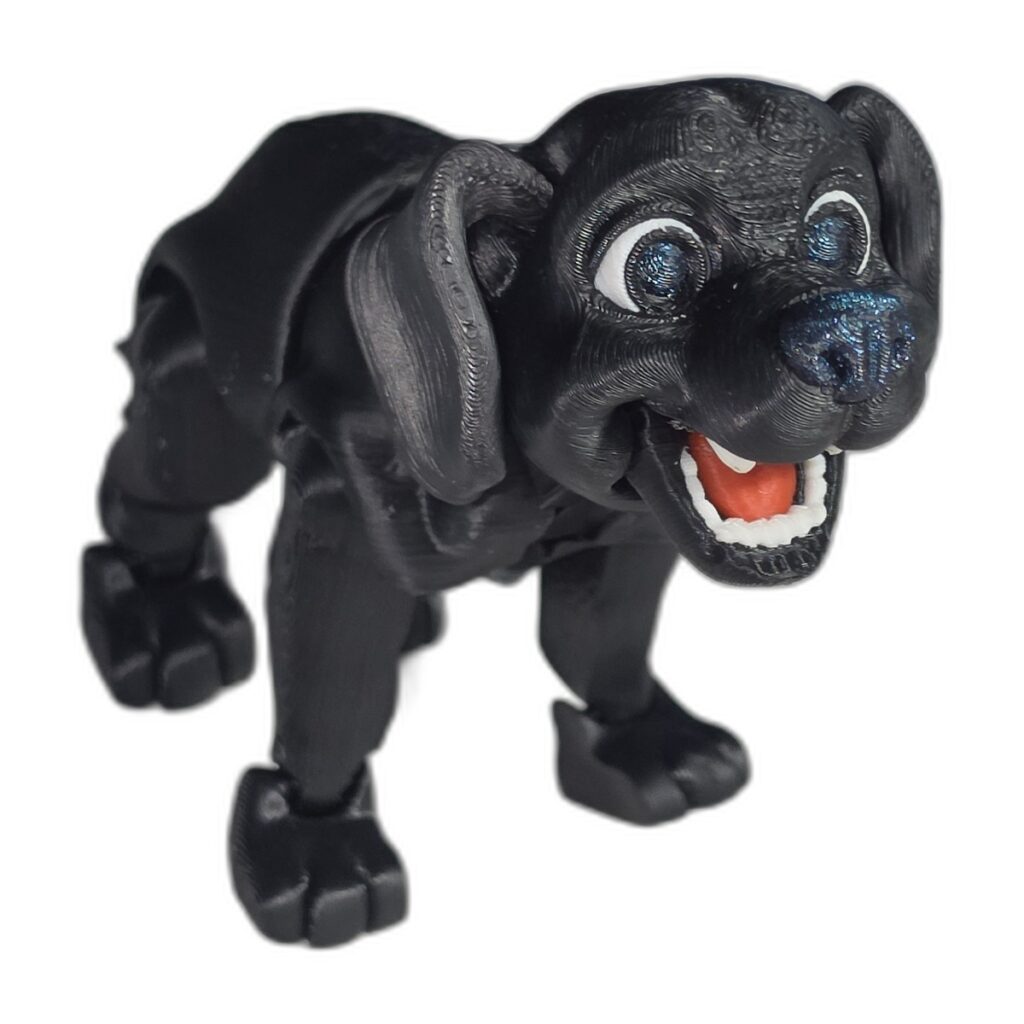 Mini - Black Lab 3D Printed Fidget Angle 1